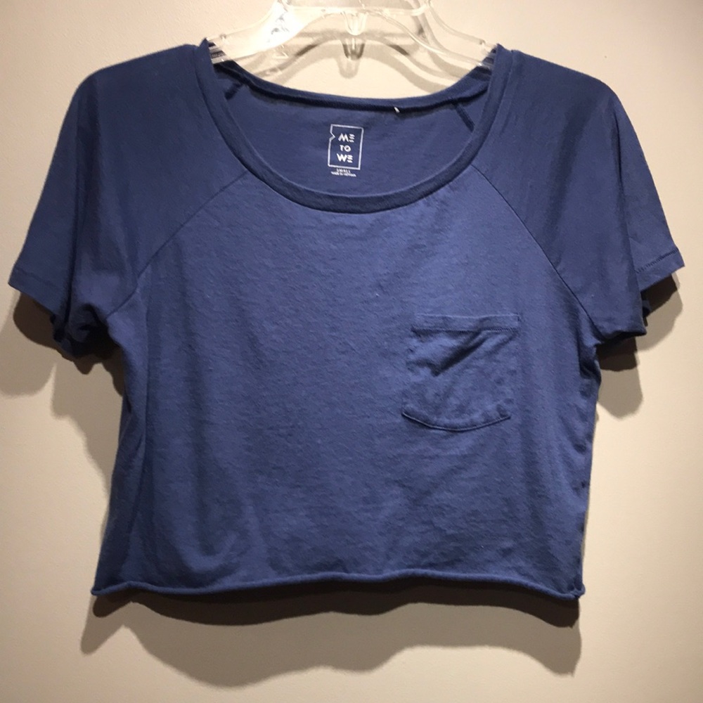 blue crop top